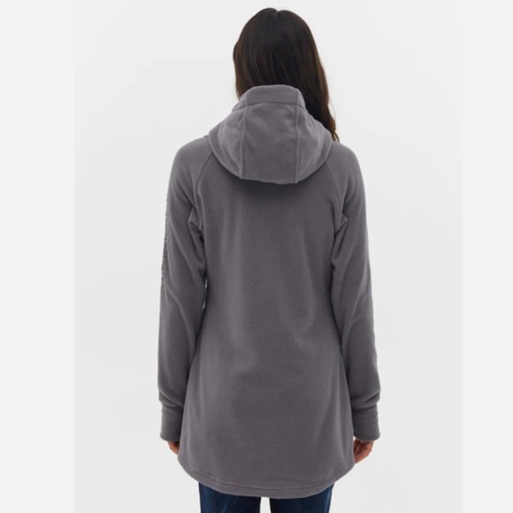 BENCH Polar Fleece Long Zip Up Gray Jacket - Picture 7 of 15